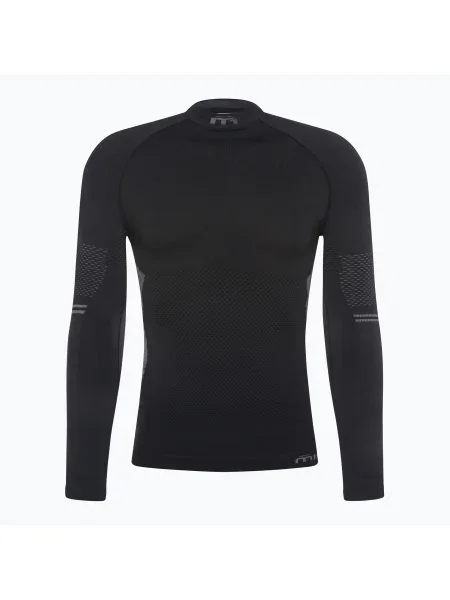 Tricou termic Mico M1 Mock Neck pentru bărbați negru