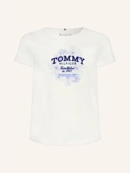 Tommy Hilfiger Tričko / tmavě modrá bílá