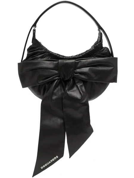 Geanta hobo Dsquared2 cu funde negru