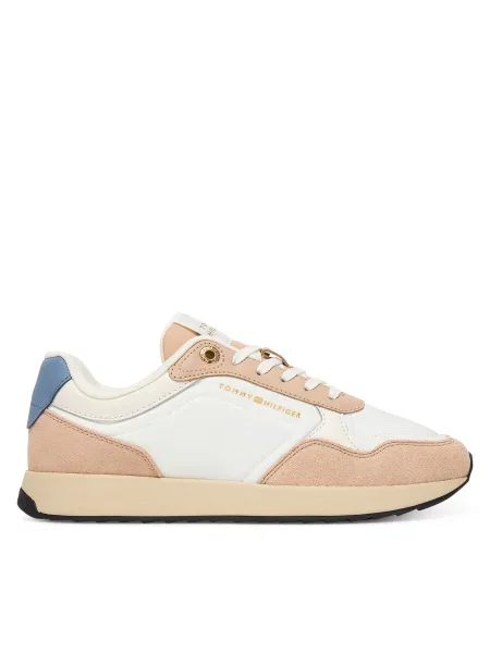 Superge Tommy Hilfiger Mix Runner Écru modra