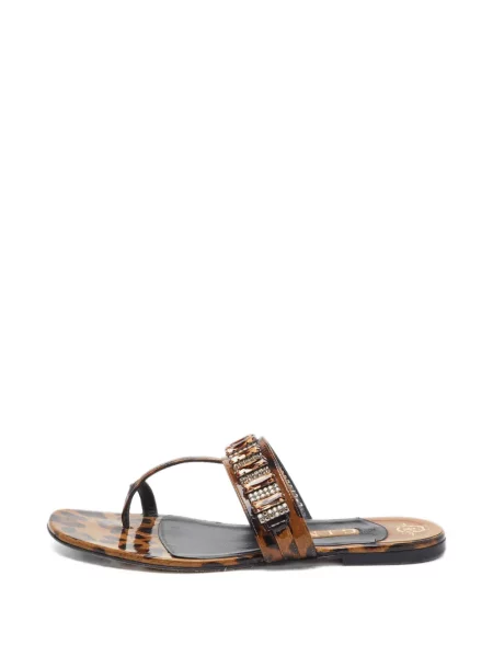 Sandale Gina cu imagine cu model leopard maro