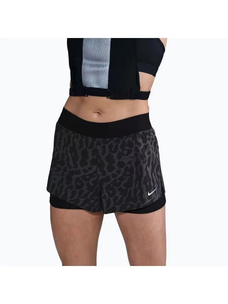 Дамски шорти за бягане Nike Swift Dri-Fit Mid-Rise black / black черно