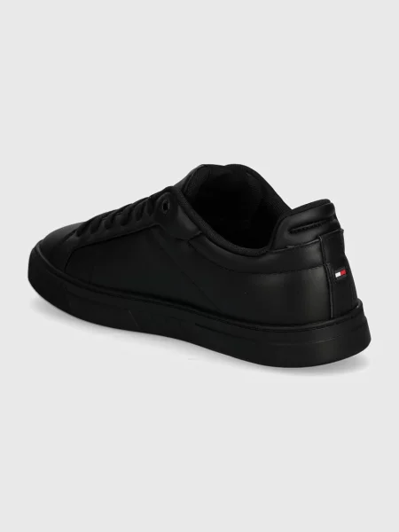 Csíkos félcipo Tommy Hilfiger fekete
