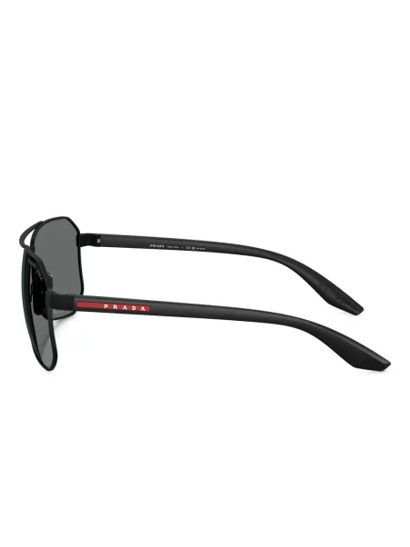 Ochelari de soare Prada Linea Rossa cu imprimeu geometric negru