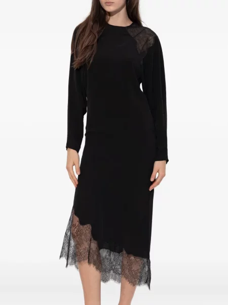 Rochie midi Iro din dantelă până la genunchi de costum negru