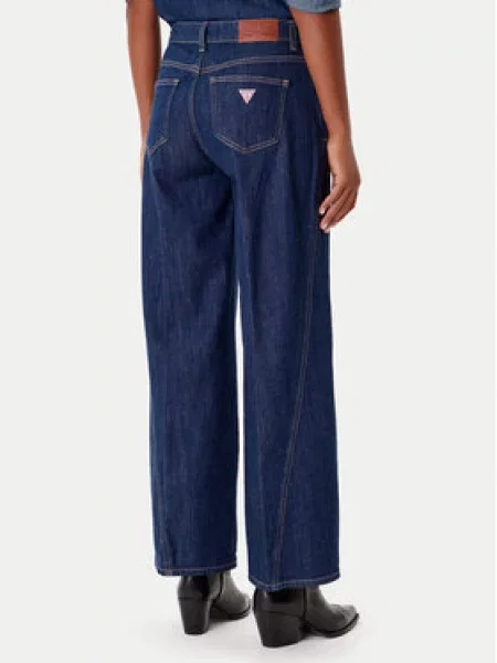 Guess Jeans Jeans hlače Wide Leg modra