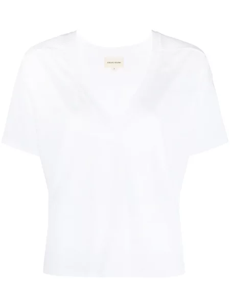 Tricou Loulou Studio cu decolteu în V alb