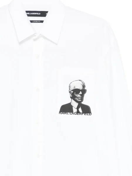 Casual πουκάμισο Karl Lagerfeld λευκό