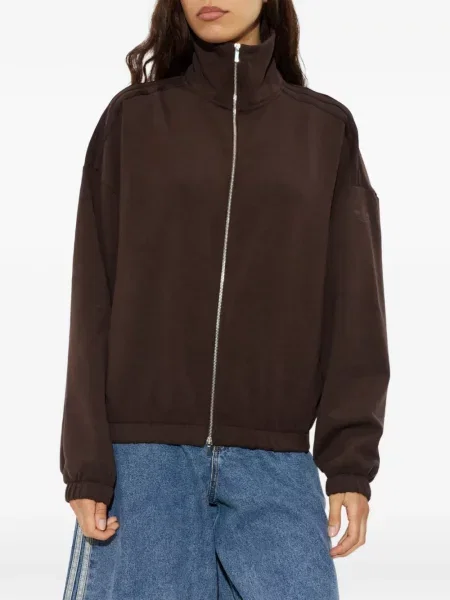 Tricou Adidas cu guler de stand-up din piele de căprioară alergare albastru