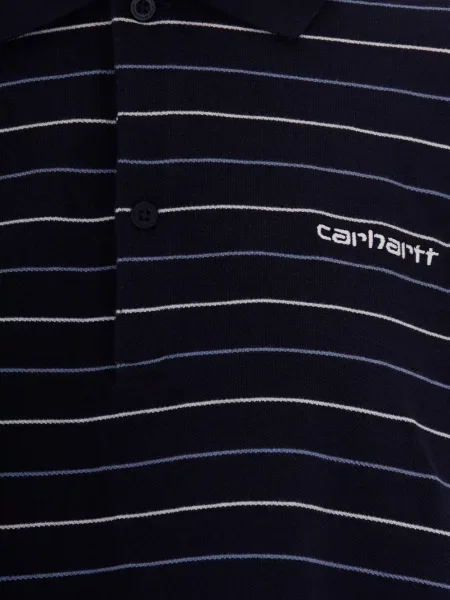 Polo Carhartt Wip cu dungi albastru
