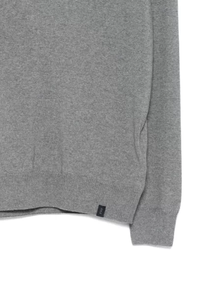 Pulover Fay de lână cu decolteu în V gri