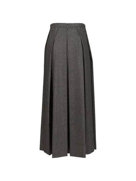 Fustă Emporio Armani de lână gri