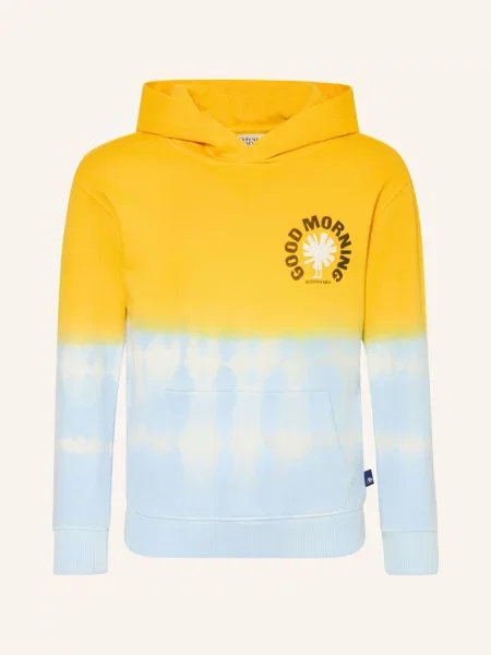 Scotch & Soda Mikina S Kapucí žlutá / tmavě modrá bílá
