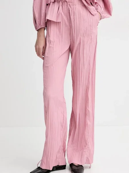 Stine Goya pantaloni drept high waist roz