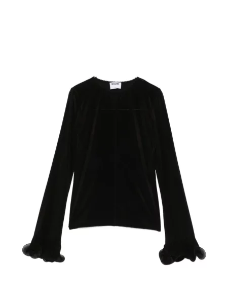 Lung top Moschino cu volane negru