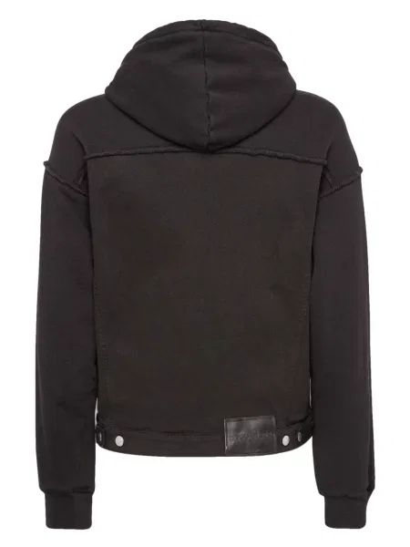 Kurtka jeansowa Dsquared2 z kapturem czarna