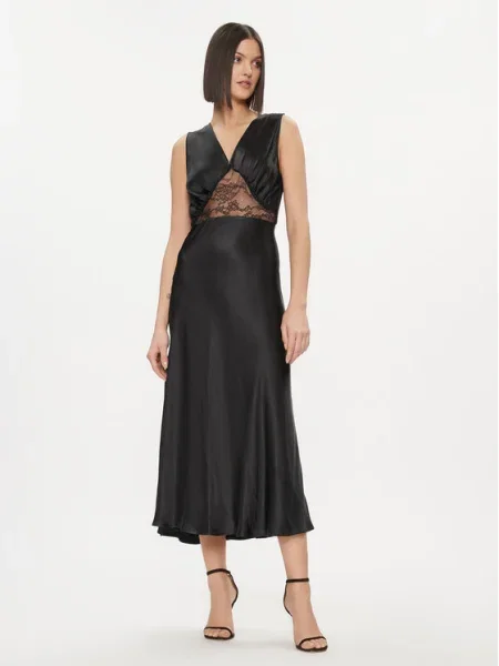 Please Rochie cocktail negru