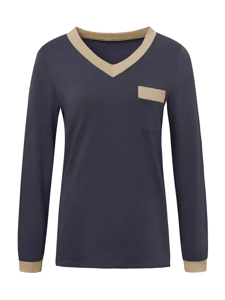 Imily Bela Tricou crem / închis gri