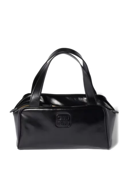 Geanta de piele Miu Miu din piele negru