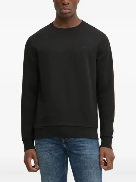 Hanorac crewneck Hackett cu broderie negru