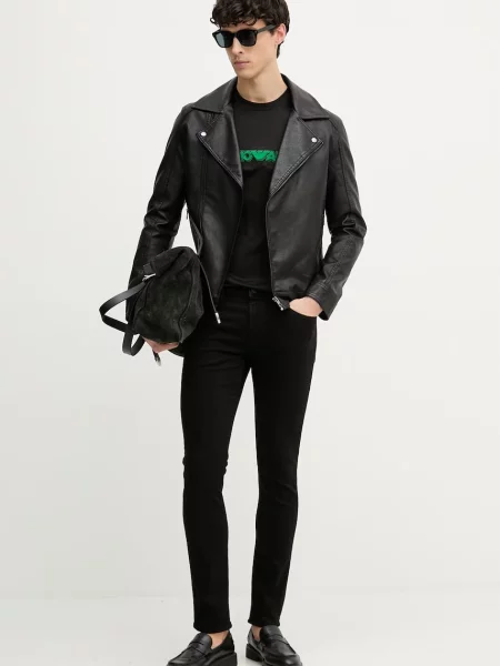 Emporio Armani slim fit traperice za muškarce crna