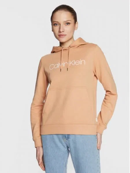 Calvin Klein Bluză Core Logo Regular Fit bej