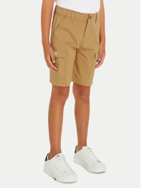 Tommy Hilfiger Σορτς υφασμάτινο Straight Fit μπεζ