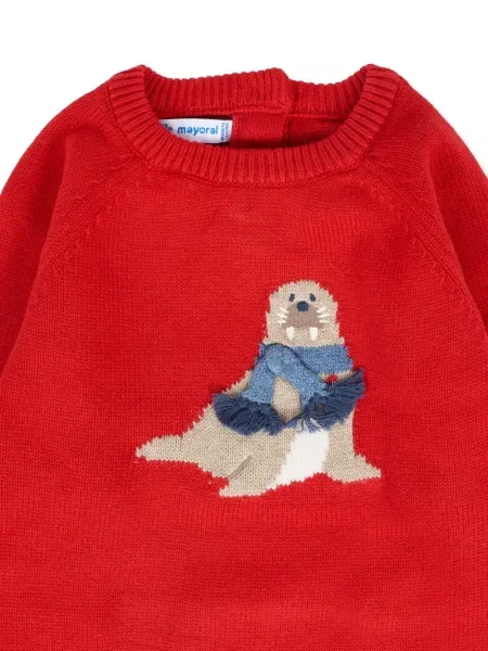 Sweter dziecięcy Mayoral czerwony
