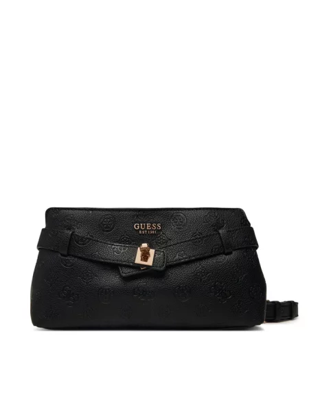 Guess Torebka Ella Logo Mini czarny