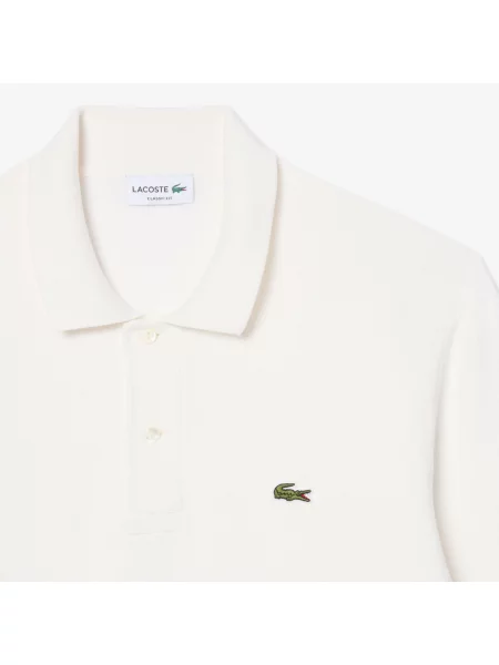 Lacoste Dziana Koszulka Polo Z Długim Rękawem I Krój Classic Fit Kremowa biały