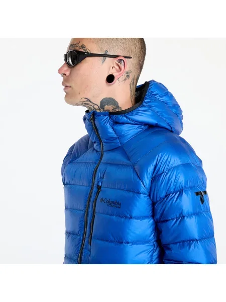 Kurtka puchowa Columbia Arctic Crest Down Hooded mountain blue niebieska