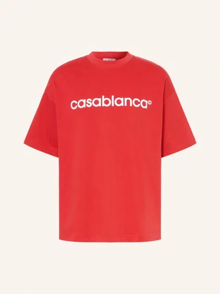 Casablanca Tričko Oversized červená bílá