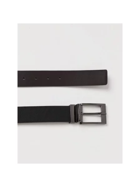 Armani Exchange Pasek czarny brązowy