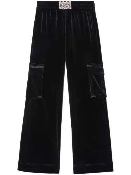 Pantaloni cargo Off-white de catifea alergare alb