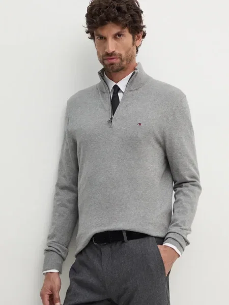 Tommy Hilfiger Пуловер Essential сив