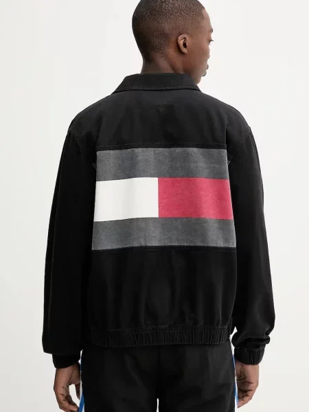 Džínová bunda Tommy Jeans přechodná černá