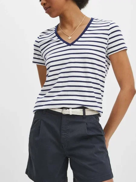 Medicine szorty gładkie medium waist granatowy