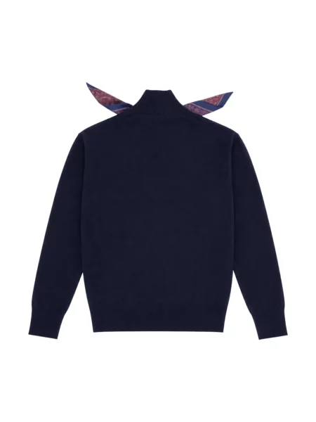Sweter z golfem Seventy niebieski