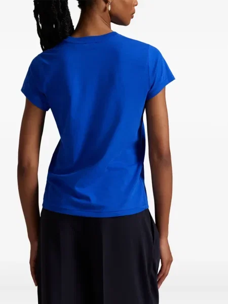 Zateplené pruhované tričko Polo Ralph Lauren s výšivkou zelené