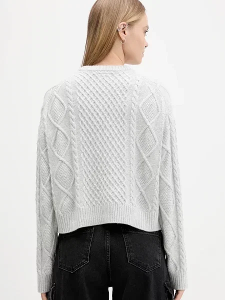 Светр із додаванням вовни Guess Jeans легкий сірий