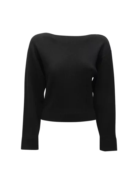 Sweter Pinko z dekoltem w łódkę czarny
