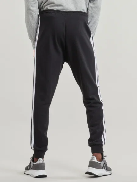 Csíkos fleece jogger Adidas Sportswear fekete