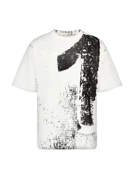 Koszulka Mm6 Maison Margiela z nadrukiem biała