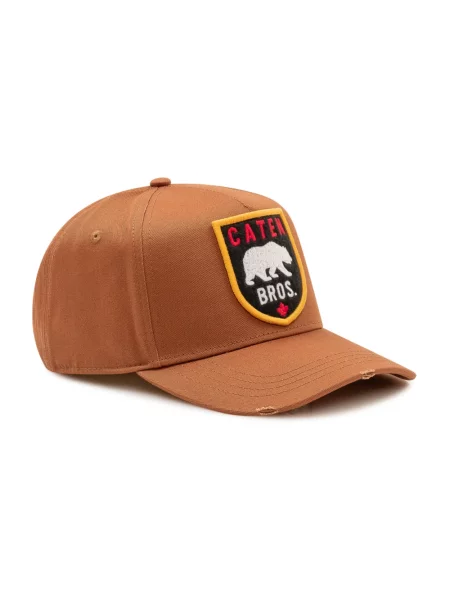 Czapka z daszkiem Dsquared2 brązowa