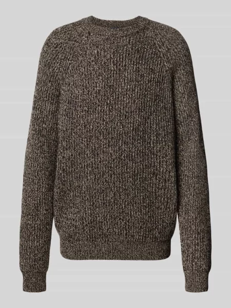 Sweter z dzianiny w melanżowej imitacji dzianiny Christian Berg Men