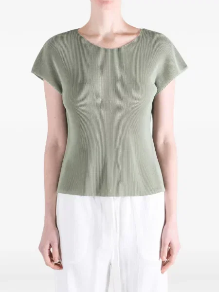 Tricou Pleats Please Issey Miyake verde