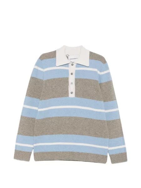 Tricou polo Amaranto cu dungi gri