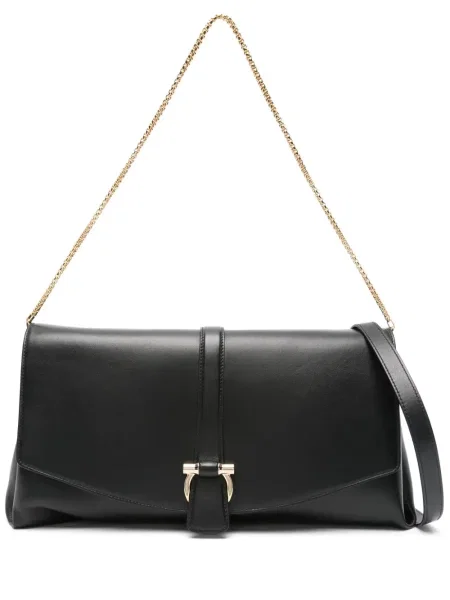 Geantă Ferragamo cu cataramă negru