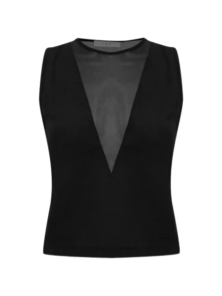 Top Iro transparente negru