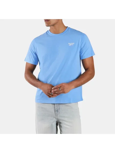 Reebok koszulka Cody Small Logo z krótkim rękawem i okrągłym dekoltem male Peri Blue Size: S niebieska